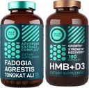 HMB Supplements with VIT D3 and Fadogia Agrestis Complex Muscle Power & Recovery Bundle 2