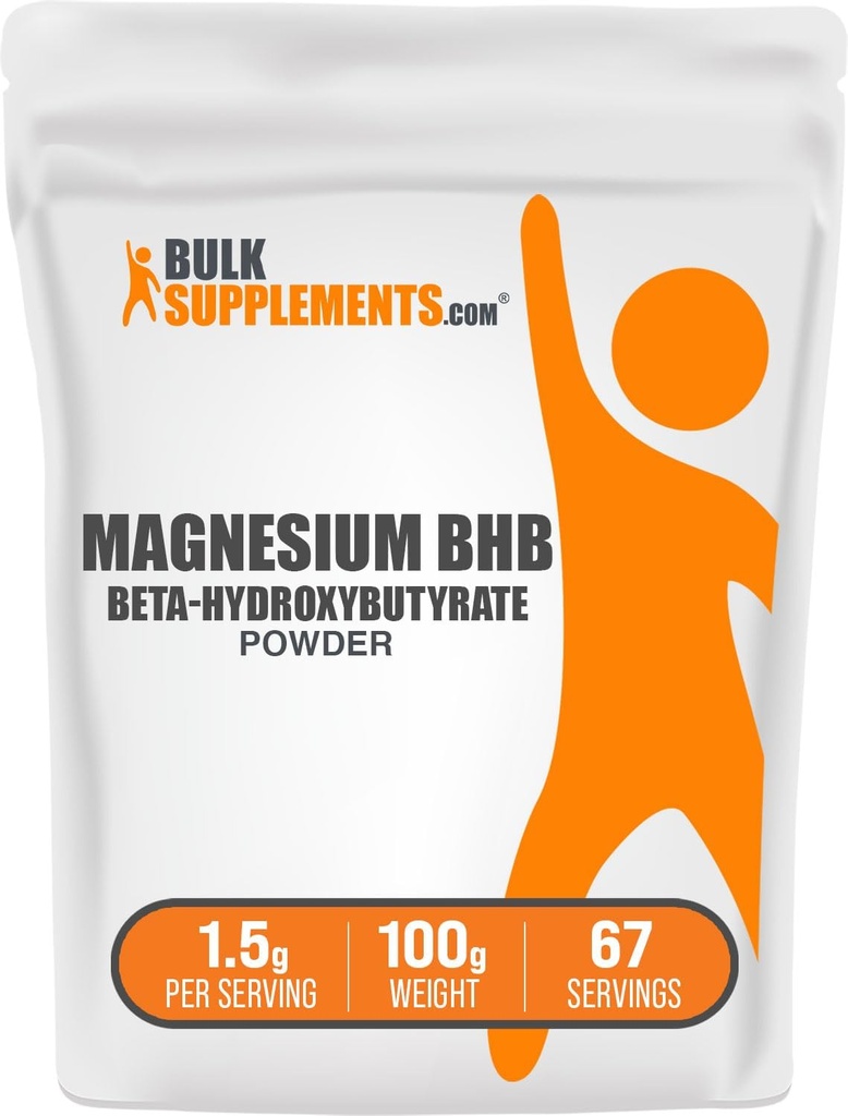 BulkSupplements.com Magnesium BHB Powder - BHB Salts, Beta-HydroxyButyrate Powder - Unflavored & Gluten Free, 1.5g per Serving, 250g (8.8 oz) (Pack of 1) 2