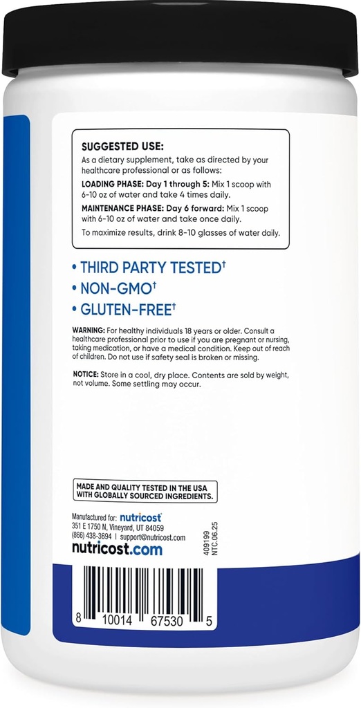 Nutricost Creatine Monohydrate Powder (Blue Raspberry), 500 Grams (1.1 LBS) 5