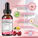 Magnesium Glycinate Liquid Drops, 1000mg Magnesium Glycinate, Citrate & Taurate with Fiber, Beetroot, Vitamin B & C for Sleep, Calm, Muscle, Energy & Relaxation, 2 Fl Oz, Sugar-Free Cherry Flavor 3