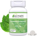 EZ Melts Dissolvable KSM-66 Ashwagandha, 300 mg, Sugar-Free, Stress, Sleep and Mood Support Supplement, 30-Day Supply, Peppermint Chill-Flavor - 1 Pack 2