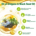 Nature's live Oil of Oregano with Black Seed Oil, 2 in 1 Oregano Supplement for Immune Health, Retains High Concentrated Carvacrol & Thymoquinone, Non-GMO, 60 Softgels, 1 Pack 3