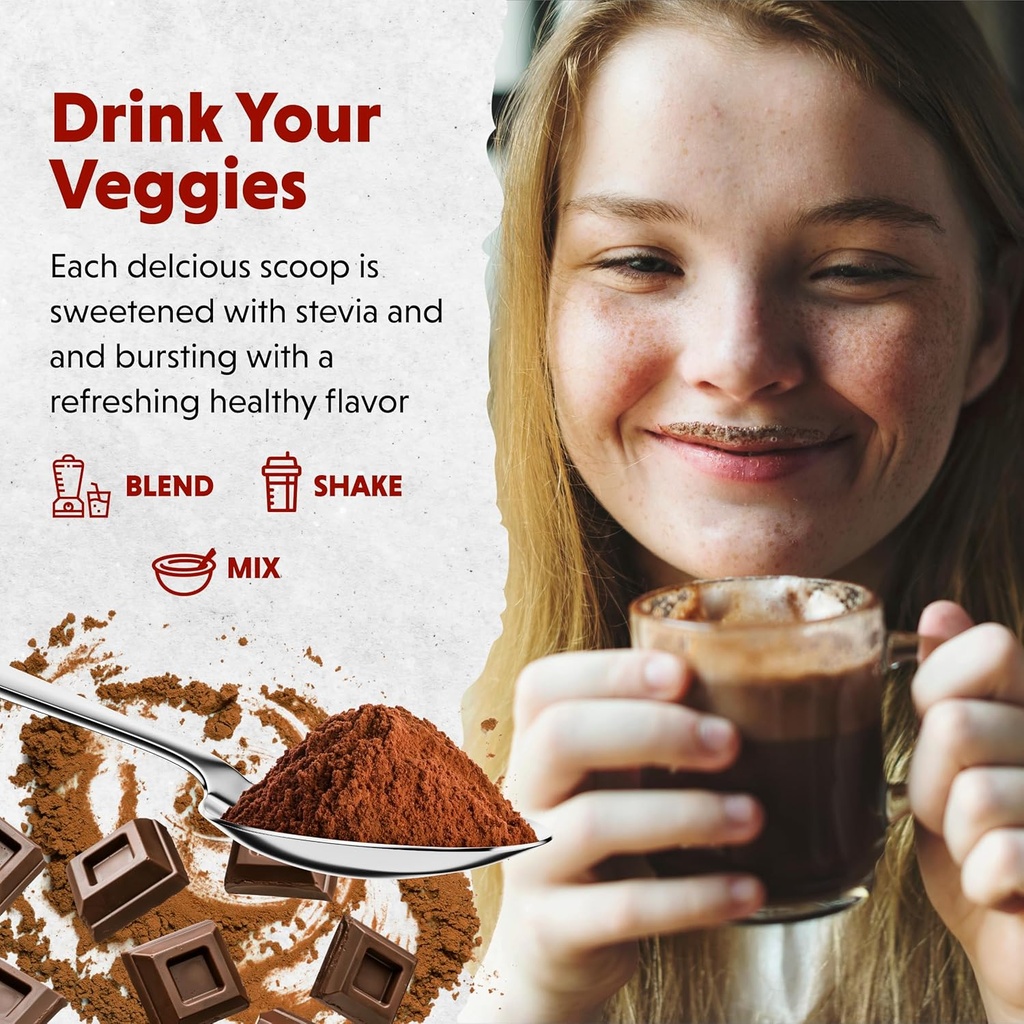 Barlean's Chocolate Greens Powder, Daily Fruit and Vegetable Superfood Supplement, Green Antioxidant Blend and Fiber Smoothie Drink Mix, 9.52 oz 6