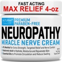 Neuropathy Nerve Relief Cream - Premium Nerve Cream 3X Action for Targeted Relief and Soothing Nerve Comfort - Maximum Strength with 4% Menthol Arnica MSM for Feet Hands Legs Toes & Back - Large 4 Oz 2