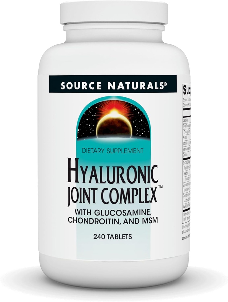 Source Naturals Hyaluronic Joint Complex with Glucosamine, Chondroitin & MSM Extra Strength - 240 Tablets 2