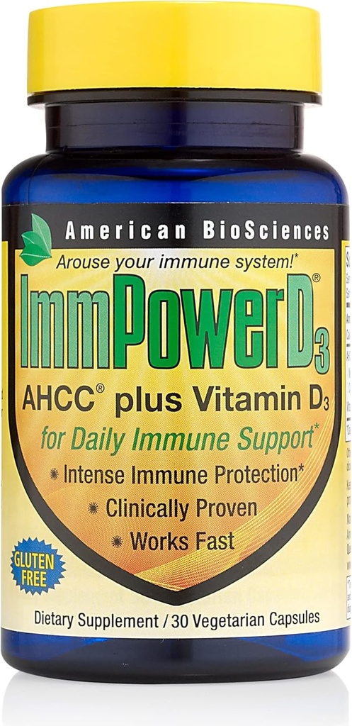 American BioSciences ImmpowerD3 AHCC + Vitamin D3, 30 Count 2