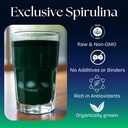 Natural Zing 100% Pure Spirulina (Raw, Organic) |1000 16oz Powder, Tablets | Vegan Protein | Phycocianin | Beta Carotene 4