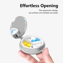 Pill Box-3 Compartment Small Pill Case for Purse & Pocket Mini Metal Pill Holder Travel Pill Container to Hold Supplements Vitamins BPA-Free (Hummingbird) 3