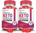 Justified Laboratories (2 Pack Keto Drops Keto ACV Gummies Extreme 2000MG Keto Drops Keto Gummies Advanced Formula Apple Cider Vinegar with Pomegranate Beet Juice Powder B12 Vegan Non GMO 120 Gummys 2