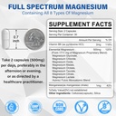 Magnesium Complex Supplement 8 Forms, 500mg Magnesium Glycinate, Malate, Citrate, High Absorption Mg for Calm, Sleep, Mood & Healthy Muscle, Pack of 2, Total 120 Vegan Capsules 3