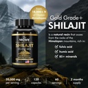 Organic Shilajit with Fulvic Acid, Humic Acid, 85+ Minerals- Gold Grade Plus - Same as Resin - Energy, Stamina, Brain Support - 120 Capsules - Made in The USA 3