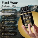 Organic Shilajit with Fulvic Acid, Humic Acid, 85+ Minerals- Gold Grade Plus - Same as Resin - Energy, Stamina, Brain Support - 120 Capsules - Made in The USA 4