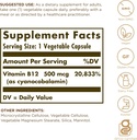 Solgar Vitamin B12 500 mcg - 100 Vegetable Capsules - Energy Metabolism & Nervous System Support - Non-GMO, Vegan, Gluten & Dairy Free, Kosher, Halal - 100 Servings 3