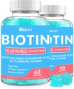 Sugar-Free Biotin Gummies, Biotin and Collagen Gummies with Keratin, Hyaluronic Acid for Women & Men | Hair Growth, Glowing Skin & Strong Nails | Vitamin B7 Supplement, Non-GMO, Chewable 2
