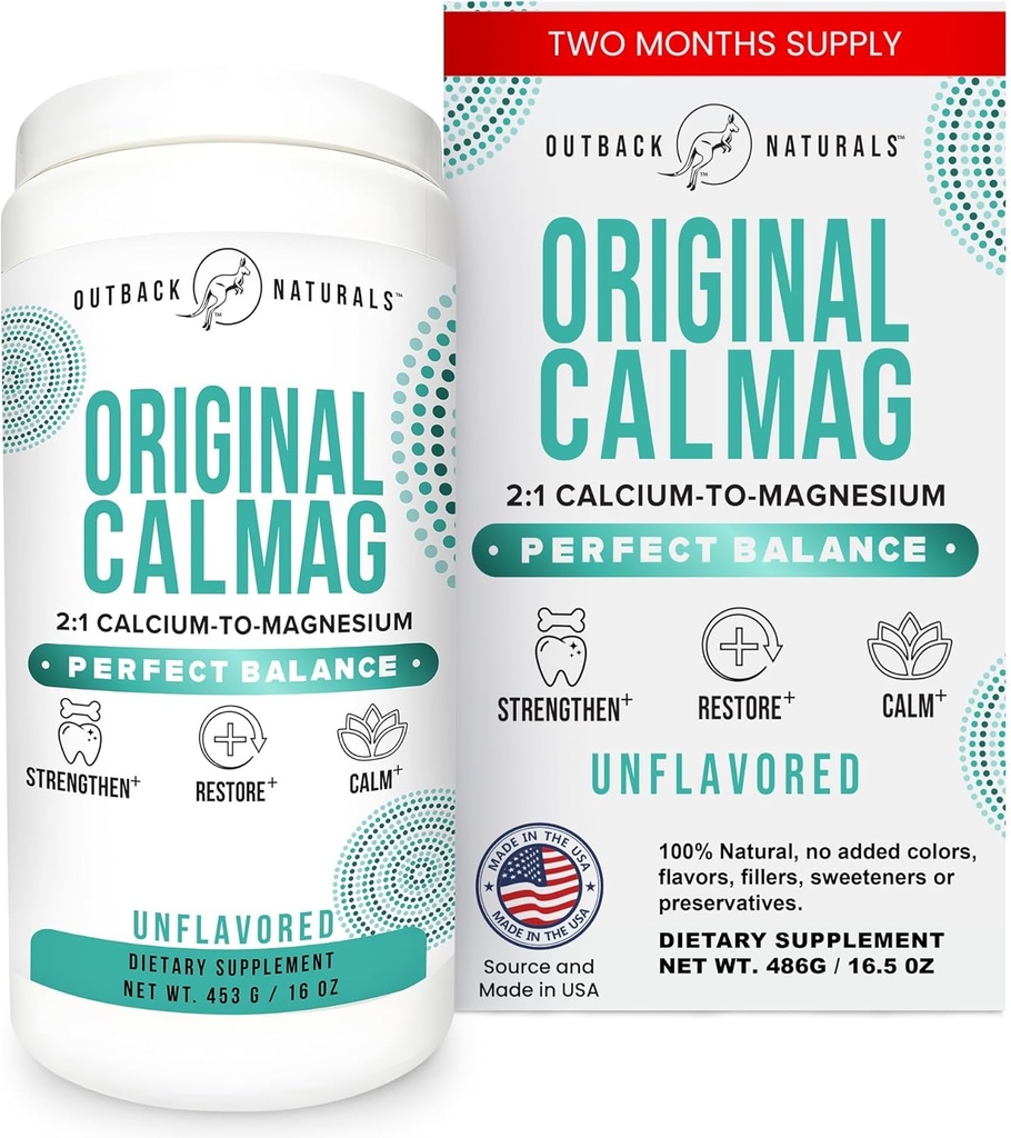 High Absorption 2:1 CalMag Calcium Magnesium Citrate Supplement, Calcium Gluconate Powder, Supports Stress Relief, Sleep & Bone Strength Mineral Drink, Unflavored 16.5 oz (Pack of 1) 3