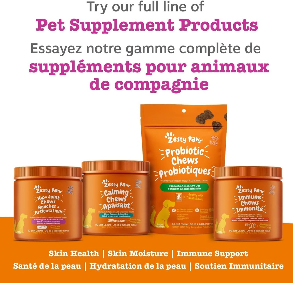 Zesty Paws Wild Alaskan Salmon Oil for Dogs and Cats- Skin and Coat Support, Omega 3 Supplement for Pets, 8.5oz 6