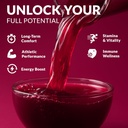 Organic Beet Juice Powder - 20:1 Concentration Beet Powder Organic - Circulation Support - Rich in Nitric Oxide - Cold-Pressed 100 Servings of Beet Root Powder Supplement- 12.3oz 6