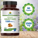 Brieofood Organic Haritaki 1500mg, 45 Servings, Vegetarian, Gluten Free, 90 Vegetarian Tablets 4