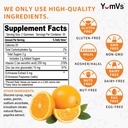 Zinc Vitamin C and Echinacea Gummies for Adults and Kids by YumVs | Chewable Gummy - Vegetarian, Halal, Kosher | Orange Flavor - 60 Count 3