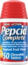 Pepcid Complete Acid Reducer + Antacid for Acid Reflux, 10mg Famotidine, 800mg Calcium Carbonate & 165mg Magnesium Hydroxide per Heartburn Tablet, Antacid Chews, Tropical Fruit, 50 ct 2