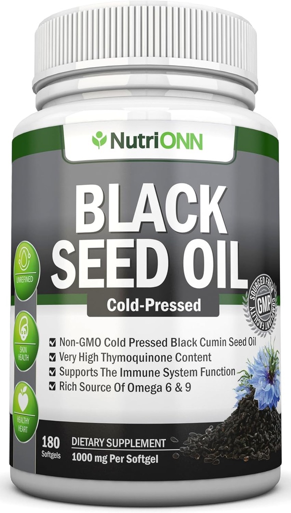 Black Seed Oil Softgels & Olive Leaf Extract Capsules Combo - Targeted Immune Support 5