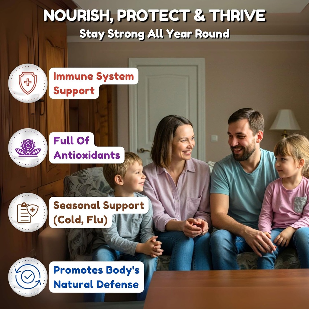 SHIFAA NUTRITION Vegan Black Sambucus Elderberry Gummies | Non-GMO | 60 Gummies, 30 Serving w/ 100mg Elderberry, 90mg Vitamin C, 7.5mg Zinc | Immune Support, Antioxidant Flavonoids Halal Vitamins 4