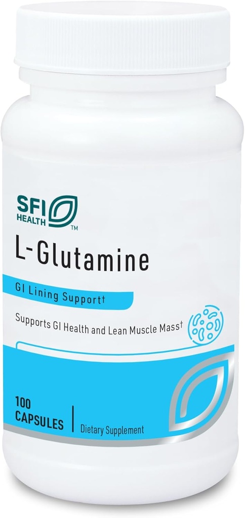 Klaire Labs SFI Health L Glutamine Capsules - 500 Milligrams Hypoallergenic Amino Acids Supplement - Supports Muscle & GI Function - Dairy Free & Gluten Free (100 Capsules) 2