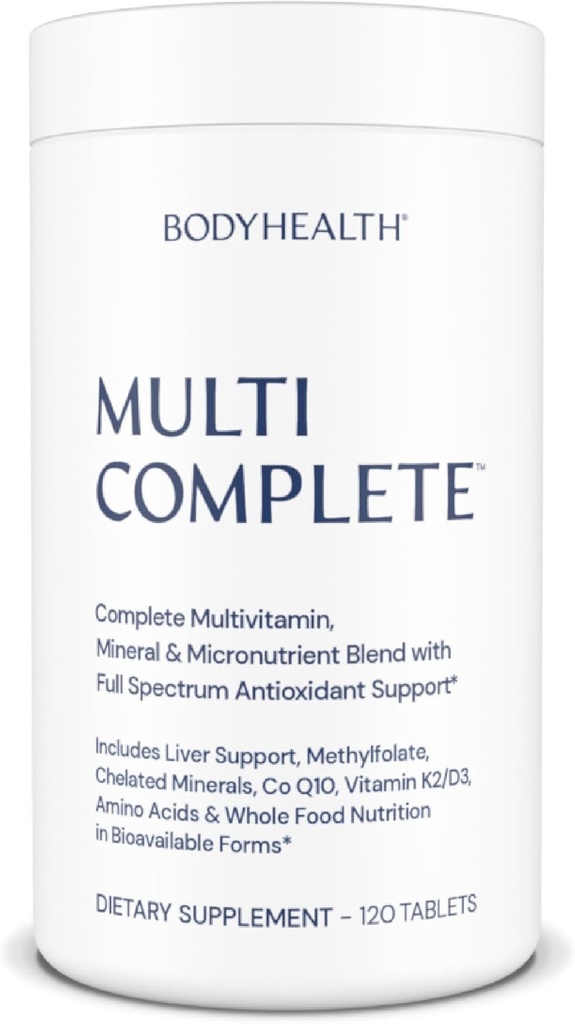 BodyHealth Multi Complete (120 Ct) Daily Multivitamin for Men and Women with Whole Foods, Minerals, Antioxidants, Organic Green Food Concentrates, and Liver Detox Extracts, Vegan and Non GMO 2
