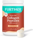 Further Food Chocolate Collagen Peptides Powder, Grass-Fed Pasture-Raised Hydrolyzed Type 1 & 3 Protein, Gut Health + Joint, Hair, Skin, Nails, Paleo Keto Sugar-Free 11.36 oz 2