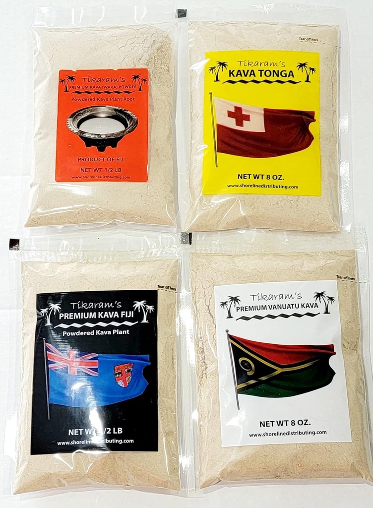 Tikaram's Kava Kava - Premium Fiji Waka (Nobel Lateral Root Kava Powder) 1/2 Pound (8oz) - Fiji Market Wholesale, 8oz (1/2 Pound) 6