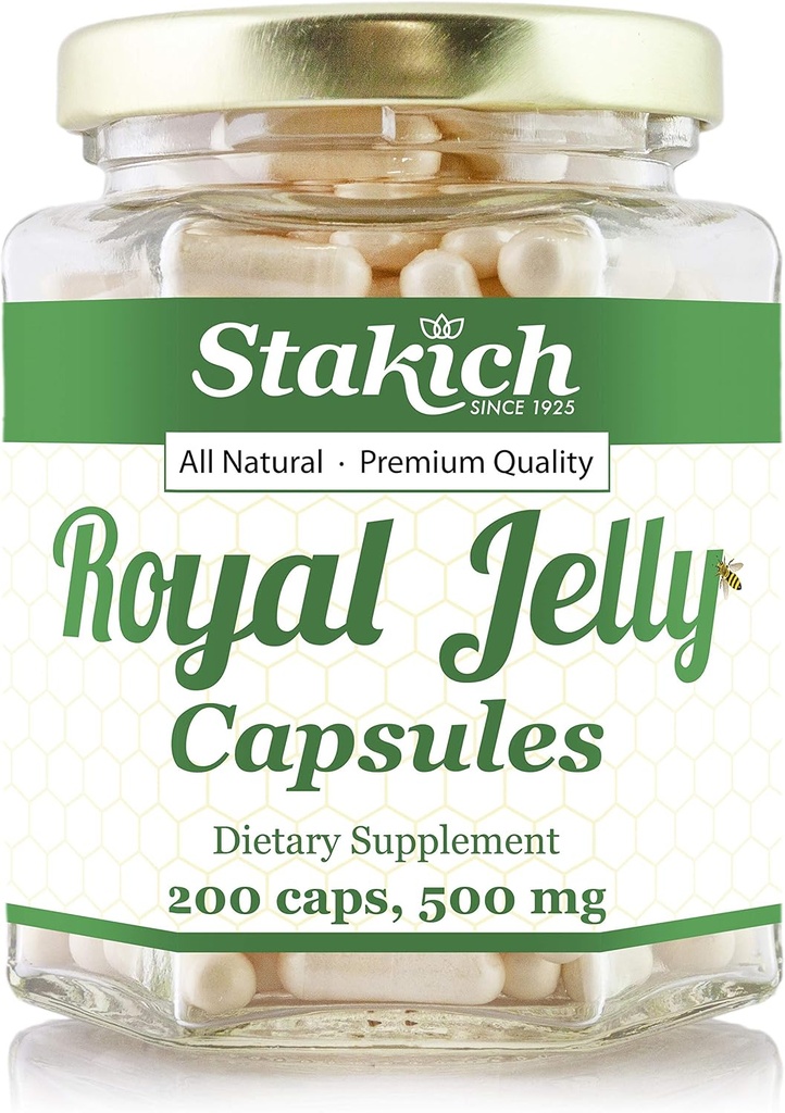 Stakich 500 mg Capsules (Royal Jelly Capsules 500 mg (500 Count)) 5