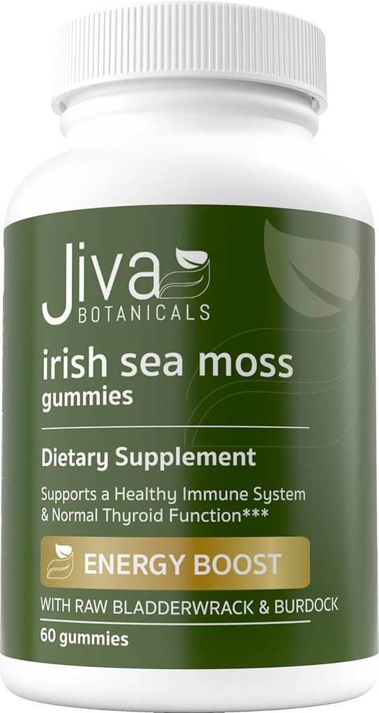 Jiva Botanicals - Irish Sea Moss Gummies with Bladderwrack & Burdock Root 3000mg - Immune System Support for Adults - 60 Count 2