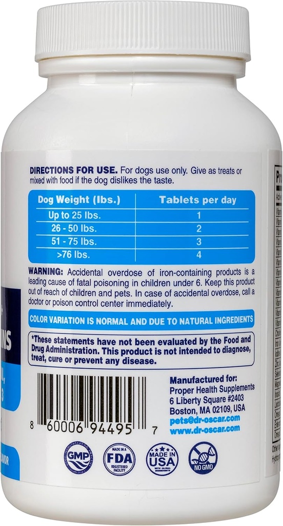 Dog Prenatal Vitamins. The Only 2in1 Prenatal & Postnatal Vitamins for Dogs with Folic Acid, Omega 3, Probiotics, Choline & Inositol, Key for Mother & Puppies, 90 Tablets 4