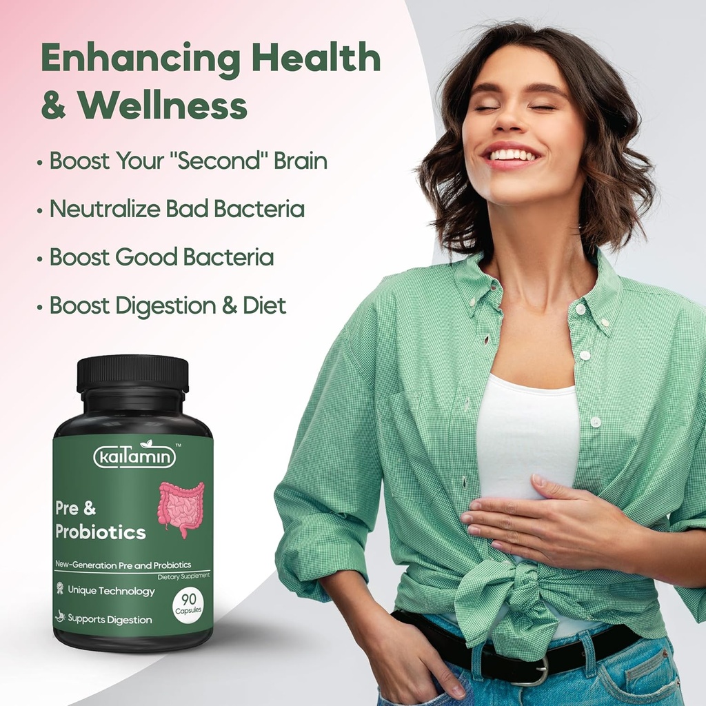Prebiotics & Probiotics | Advanced Technology: Lower Dose & Quicker Results - for Digestion, Brain Health, Immunity, & Metabolism - for Men & Women, Adult Uni-sex, Vegan & upto 45 Days Supply 5