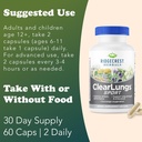 Ridgecrest Herbals ClearLungs Sport, Oxygen Intake and Lung Support Formula with Cordyceps, Rhodiola, Eleuthero (60 Vegan Caps, 30 Serv) 5