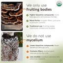 Organic Super Six Mushroom Blend Capsules Supplement (90) | Fruiting Body Extract Complex | Lions Mane, Turkey Tail, Cordyceps, Reishi, Chaga & Tremella | 35% Beta-D Glucans | Overall Wellness Support 5