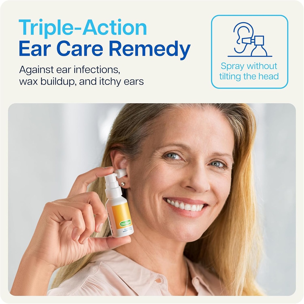 NAVEH PHARMA® Otic Guard - Natural Ear Spray Drops | Organic Herbal Sweet Oil Blend 3 in 1| Itchy Ear, Swimmer's Ear, & Ear Wax Removal | Clogged Ears | 0.5 Fl Oz 3