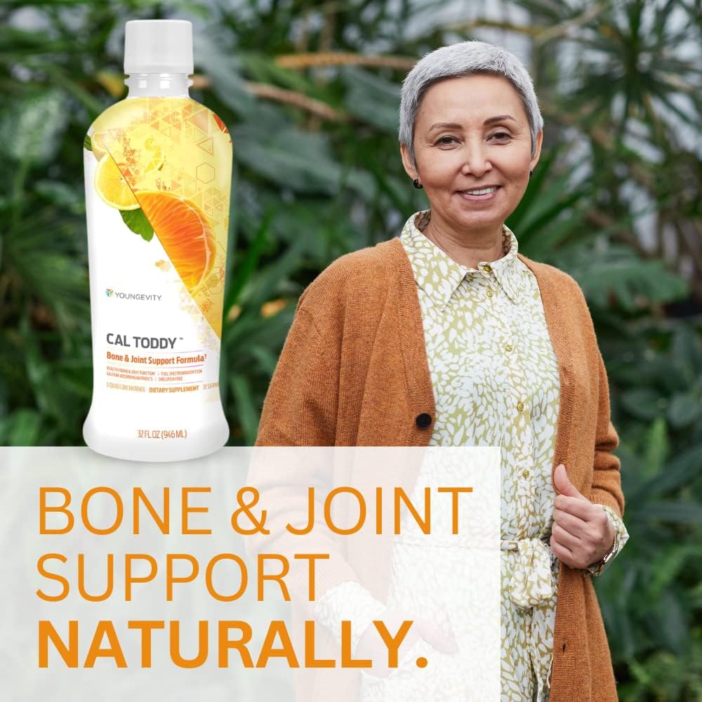 Youngevity CAL Toddy - Calcium (Citrate, Phosphate) Magnesium 1,200mg/600mg - Vitamins D-3, Zinc, Copper, Potassium, Boron and 70+ Trace Mineral Cofactors - Supports Bone Health - 32 Fl Oz (Pack of 2) 4