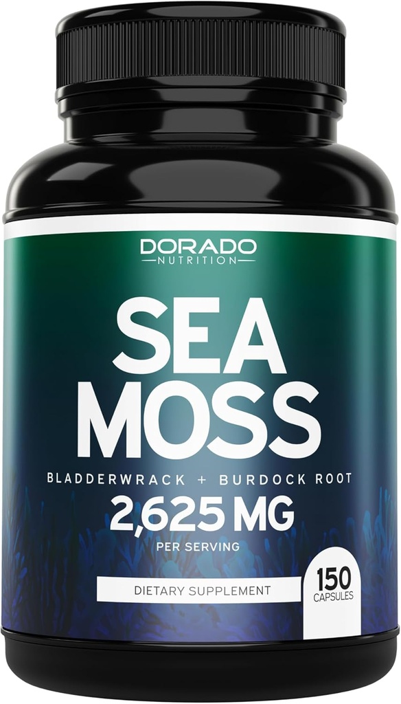 L Citrulline Supplement (240 Count) Support L Arginine & Nitric Oxide Pills - Irish Sea Moss Capsules (150 Count) Raw Seamoss for Thyroid, Energy & Immune Support - 3rd Party Tested, Vegan & USA Made 3