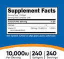 Nutricost Vitamin D3 10,000 IU, 240 Soft Gel Caps (3 Bottles) 3