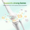 Vitamin D3 K2 Softgels, D3 10000 IU with K2 (MK-7) 200 mcg with Coconut Oil Softgels, Easy to Swallow 2 in 1 Vitamins D & K, Supports Calcium Absorption, Immune and Heart Health - 90 Counts 6