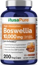NusaPure Boswellia Serrata 10,000 mg Per Veggie Caps 200 Count (Ext. 20:1, Non-GMO, Vegan, Bioperine) Ayurvedic Herb: Indian Olibanum, Frankincense 2