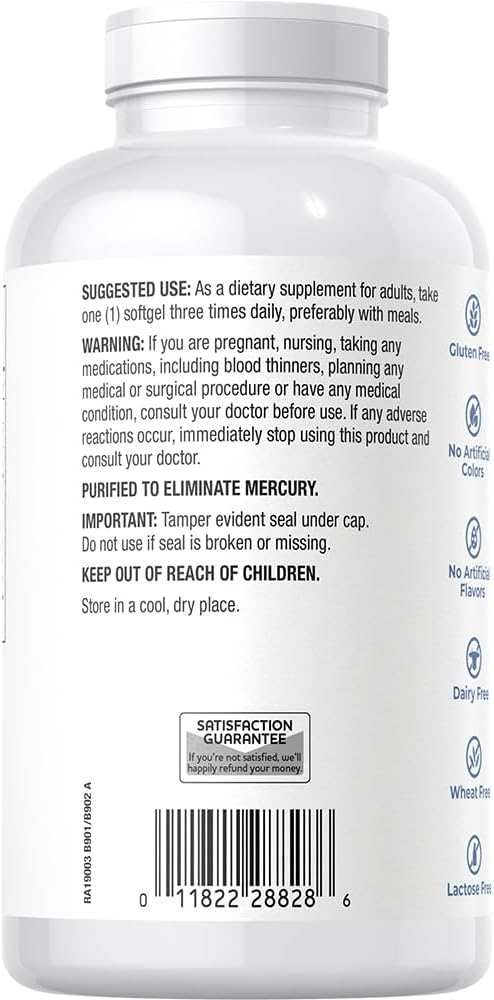 Rite Aid Fish Oil 1000mg, 365 Softgels - Natural Lemon Flavor, with EPA and DHA, Supports Heart, Brain and Vision Health 5