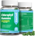 Sugar Free Chlorophyll Gummies, Vitamin B12 Zinc - Natural Deodorant*, Supports Healthy Skin & Body Detox*, Immune & Digestion Support, Chewable Chlorophyll Supplement for Women - 60 Count 2