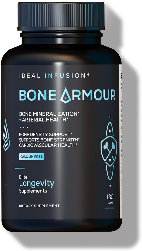 Ideal Infusion Calcium-Free Bone Density Supplement: Bone Strength & Arterial Health: Plant Based Silica with Icelandic Magnesium, Vegan Vitamin D3 5000 IU with K2 K1 (60 Servings) 2