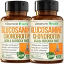 Glucosamine Chondroitin MSM – Joint Support Supplement for Women and Men with Glucosamine Sulfate 1500 mg, Chondroitin and MSM – for Cartilage, Joint Health and Flexibility – 2 Pack, Vegan 2