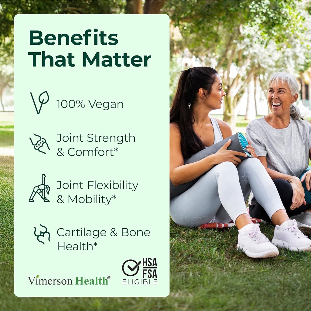 Glucosamine Chondroitin MSM – Joint Support Supplement for Women and Men with Glucosamine Sulfate 1500 mg, Chondroitin and MSM – for Cartilage, Joint Health and Flexibility – 2 Pack, Vegan 3