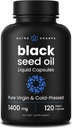 NutraChamps Black Seed Oil Organic Cold Pressed | 120 Vegan Softgel | Virgin Nigella Sativa Pills with Vitamin E & Thymoquinone | Rich in Omega 3 6 9 | Unrefined Black Cumin Seed Oil Capsules 2