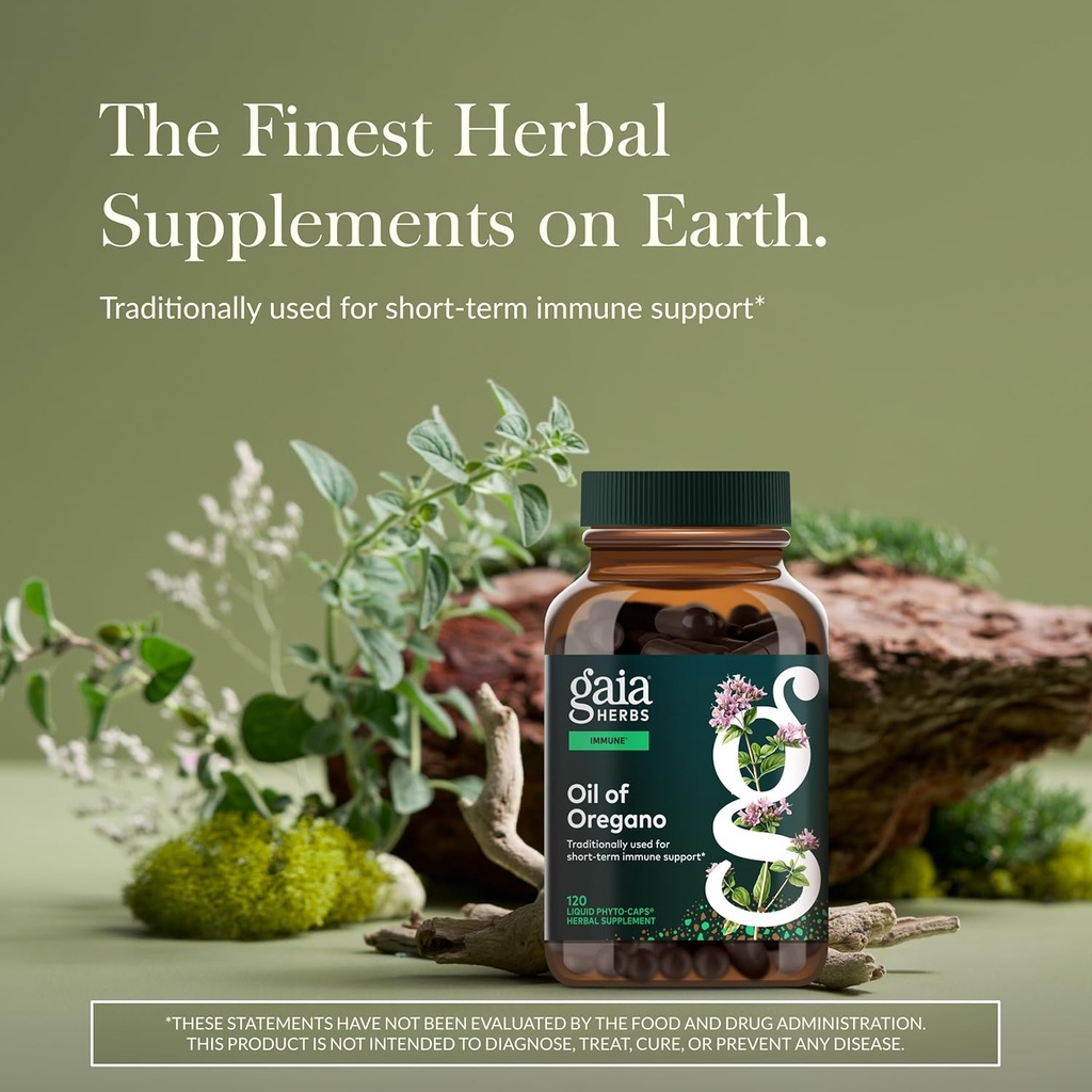 Gaia Herbs Oil of Oregano - Immune & Antioxidant Support Supplement - with Oregano Oil, Carvacrol & Thymol* - 120 Vegan Liquid Phyto-Capsules (60-Day Supply) 3