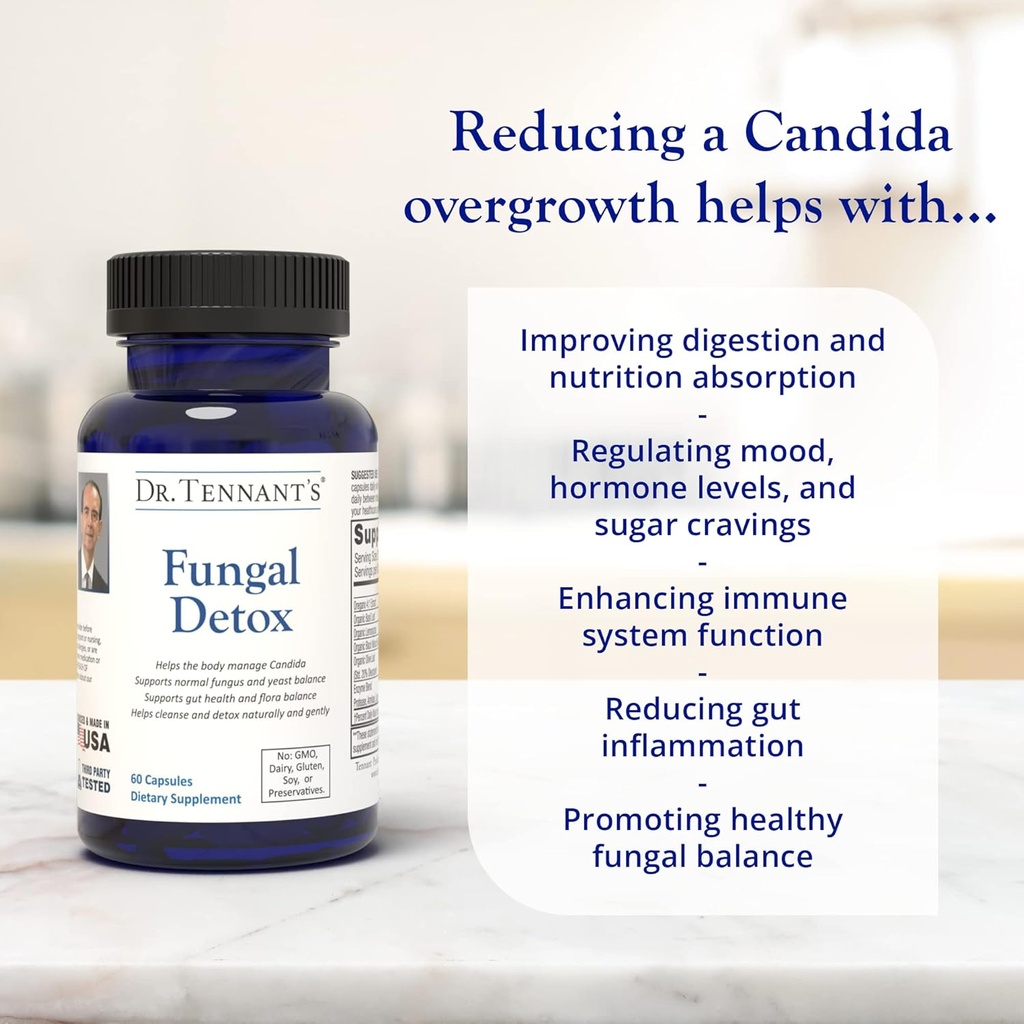 Dr. Tennant's Fungal Detox | Candida Cleanse, Mood & Hormone Balance | Promotes Healthy Yeast Levels & Gastrointestinal Health 5